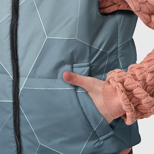 Детский жилет Текстура из неровных плит / 3D-Красный – фото 5