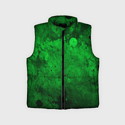 Детский жилет Абстракция - green acid stains, цвет: 3D-черный