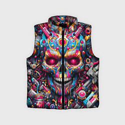 Детский жилет Art cyber skull - ai art fantasy