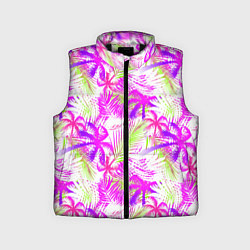 Детский жилет Palm tree pink