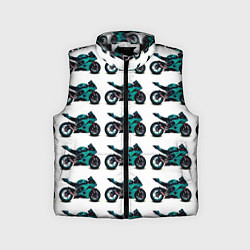 Детский жилет Motorbike light blue
