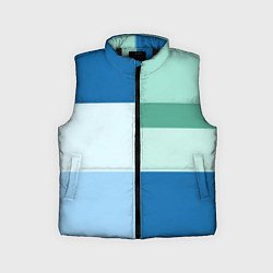 Детский жилет Мятное небо колор-блок