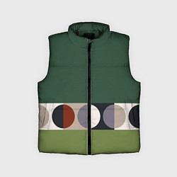 Детский жилет Луна Малевича сосновый зеленый, цвет: 3D-черный