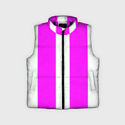 Детский жилет Color white pink line