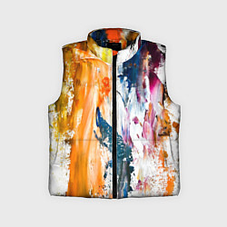 Детский жилет Разноцветные мазки кисти на палитре художника