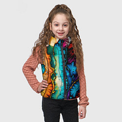 Детский жилет Разноцветный узор, цвет: 3D-черный — фото 2
