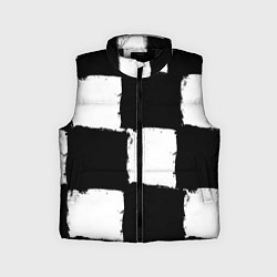 Детский жилет Черные квадраты в виде шахматной доски