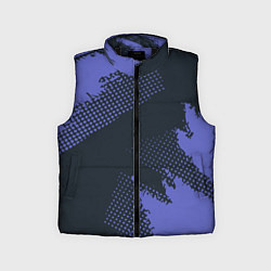 Детский жилет Абстрактная текстура в синем, цвет: 3D-черный