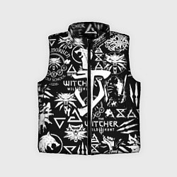 Детский жилет Doom логотипы ведьмак, цвет: 3D-черный