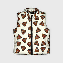 Детский жилет Нашивки какашки, цвет: 3D-черный