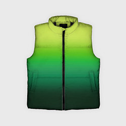Детский жилет Градиент укропное зеленое омбре