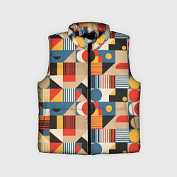 Детский жилет Ритмы Баухауса, цвет: 3D-черный