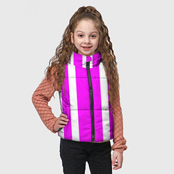 Детский жилет Color white pink stripes, цвет: 3D-черный — фото 2