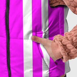 Детский жилет Color white pink stripes, цвет: 3D-черный — фото 2
