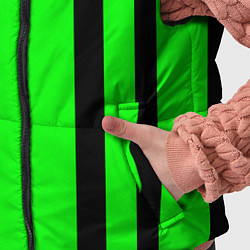 Детский жилет Color black and green stripes, цвет: 3D-черный — фото 2