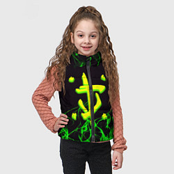 Детский жилет Doom кислотное лого, цвет: 3D-черный — фото 2
