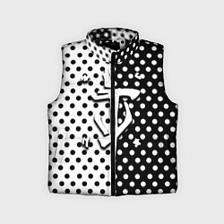 Детский жилет Doom точки черно белые