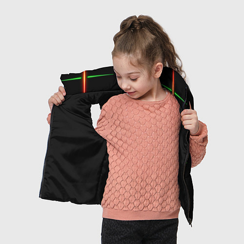 Детский жилет Color black green orange stripes / 3D-Черный – фото 4
