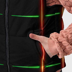 Детский жилет Color black green orange stripes, цвет: 3D-черный — фото 2