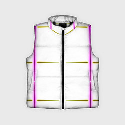 Детский жилет Color white pink yellow stripes