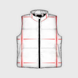 Детский жилет Color white red stripes