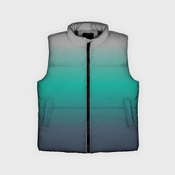 Детский жилет Градиент серо-зеленый