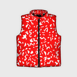 Детский жилет Красный яркий камуфляж
