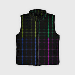 Детский жилет Color black multicolored stripes, цвет: 3D-черный