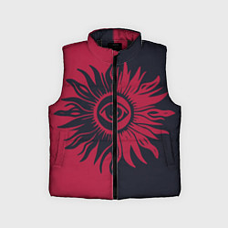 Детский жилет Солнце красно-синее