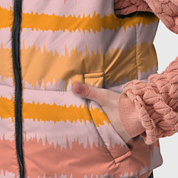 Детский жилет Полосы зигзагообразные оранжево-розовые, цвет: 3D-черный — фото 2