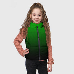 Детский жилет Green gradient, цвет: 3D-черный — фото 2