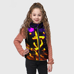 Детский жилет Doom огненный стиль, цвет: 3D-черный — фото 2