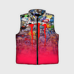 Детский жилет Monster energy social stiker, цвет: 3D-черный