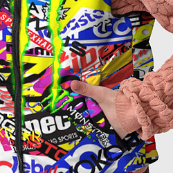 Детский жилет Monster energy бренды стикеры, цвет: 3D-черный — фото 2