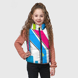 Детский жилет Цветное абстрактное искусство, цвет: 3D-черный — фото 2