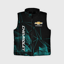 Детский жилет Chevrolet треугольные линии, цвет: 3D-черный