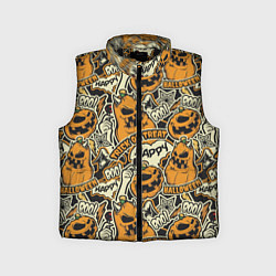 Детский жилет Хэллоуин тыквы, цвет: 3D-черный