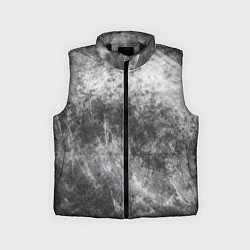 Детский жилет Абстракция - black and white metal scuffs, цвет: 3D-черный