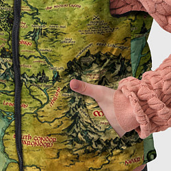 Детский жилет Властелин колец карта цветная, цвет: 3D-черный — фото 2