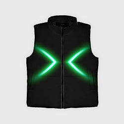 Детский жилет Neon green lines, цвет: 3D-черный