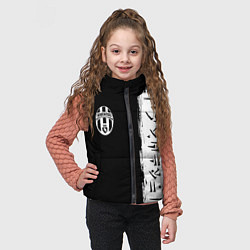 Детский жилет Ювентус символы гейм, цвет: 3D-черный — фото 2
