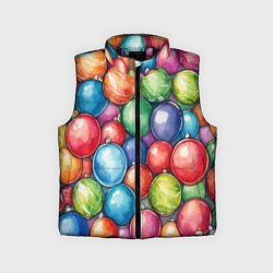 Детский жилет Россыпь новогодних шаров