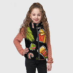 Детский жилет Рождественский вайб, цвет: 3D-черный — фото 2