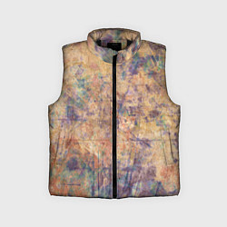Детский жилет Абстракция - pink marble with blue flecks, цвет: 3D-черный