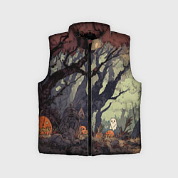 Детский жилет Призрачный лес, цвет: 3D-черный