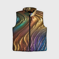 Детский жилет Сморщенные складочки жидкости, цвет: 3D-черный
