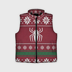 Детский жилет Рождественский свитер Человека паука