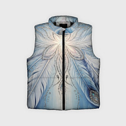 Детский жилет Ледяной перьевой орнамент со светом