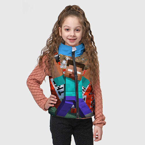 Детский жилет Minecraft Man / 3D-Светло-серый – фото 3