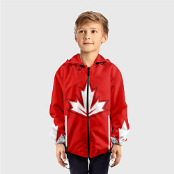 Ветровка с капюшоном детская Сборная Канады: домашняя форма, цвет: 3D-черный — фото 2